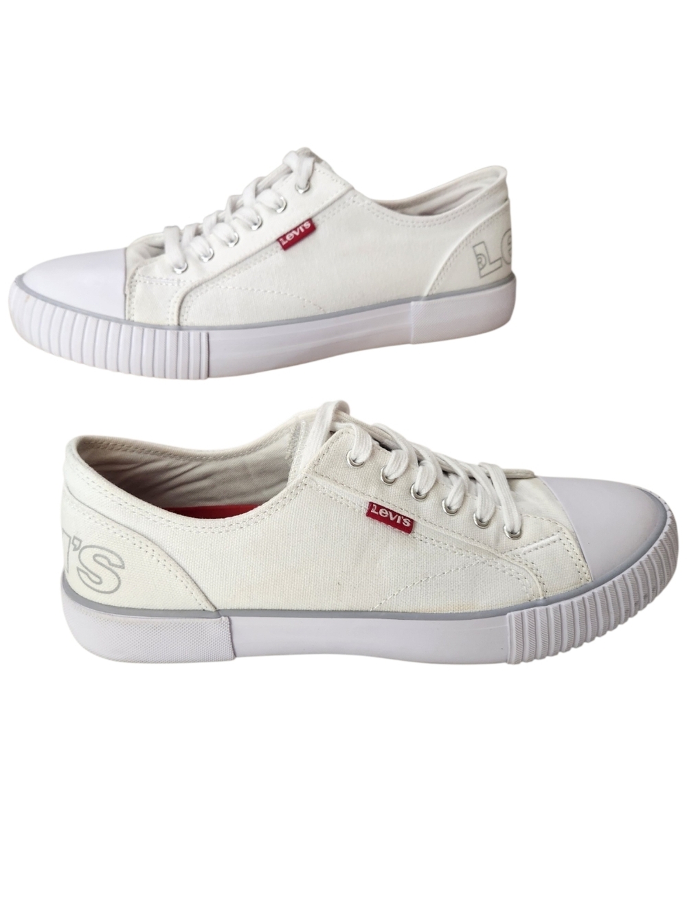 Levi's Anika White Canvas Casual Sneakers Size 8.5